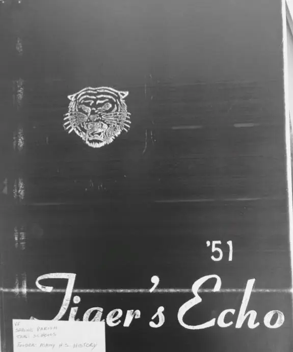 Photograph from the Facebook post “Tiger's Echo Many High Yearbook, 1951 #manyhigh1951”