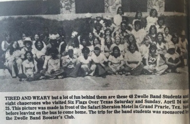 Photograph from the Facebook post “Zwolle band at Six Flags”
