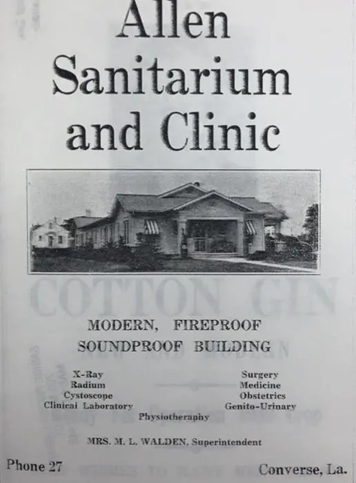 Photograph from the Facebook post “1939, Allen Saniatrium and Clinic.”