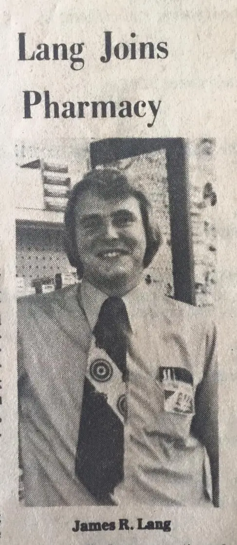 Photograph from the Facebook post “1976, Robby Lang #RobbyLang #manypharmacy”