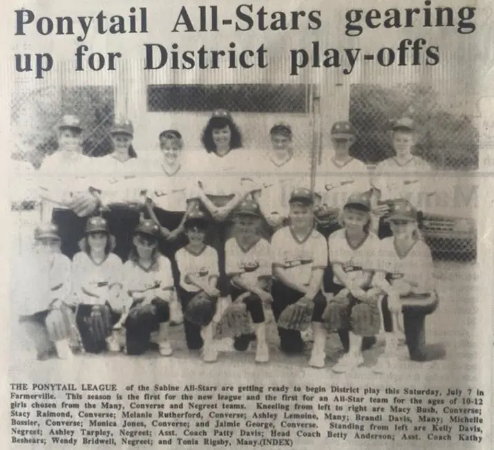 Photograph from the Facebook post “1990 Ponytail All Stars.”