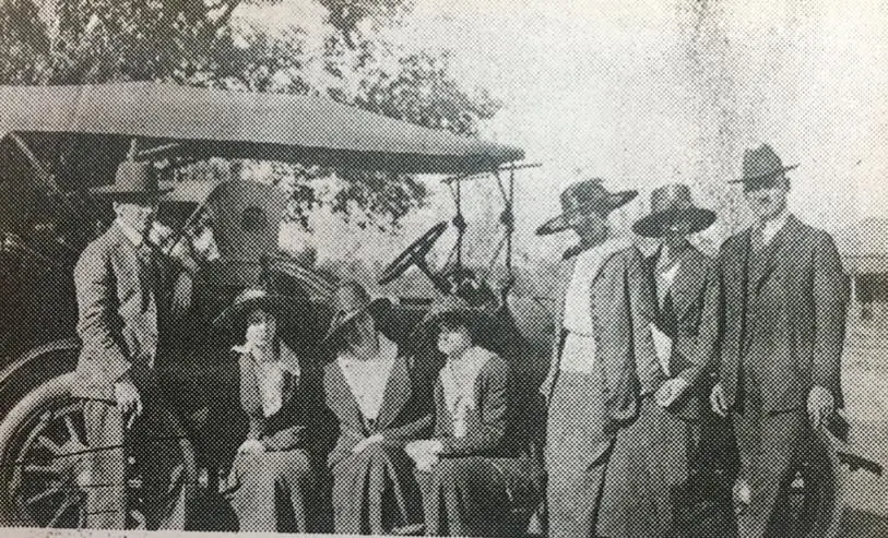 Photograph from the Facebook post “New car and a bunch of Belles.”