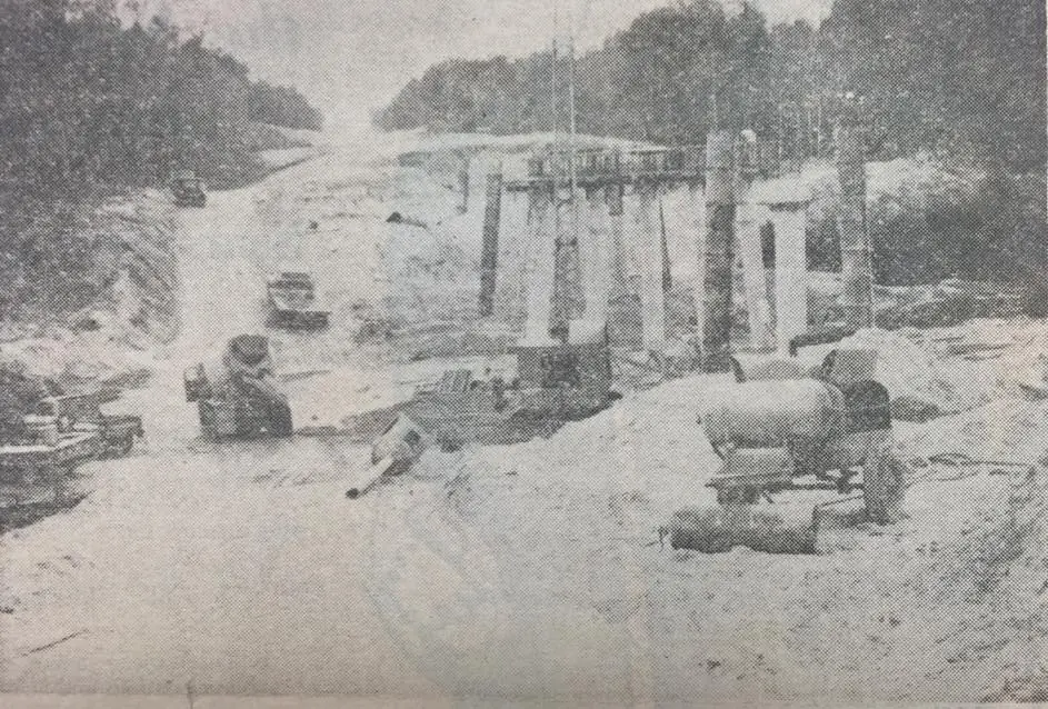 Photograph from the Facebook post “Construction activity at Toledo Bend.”