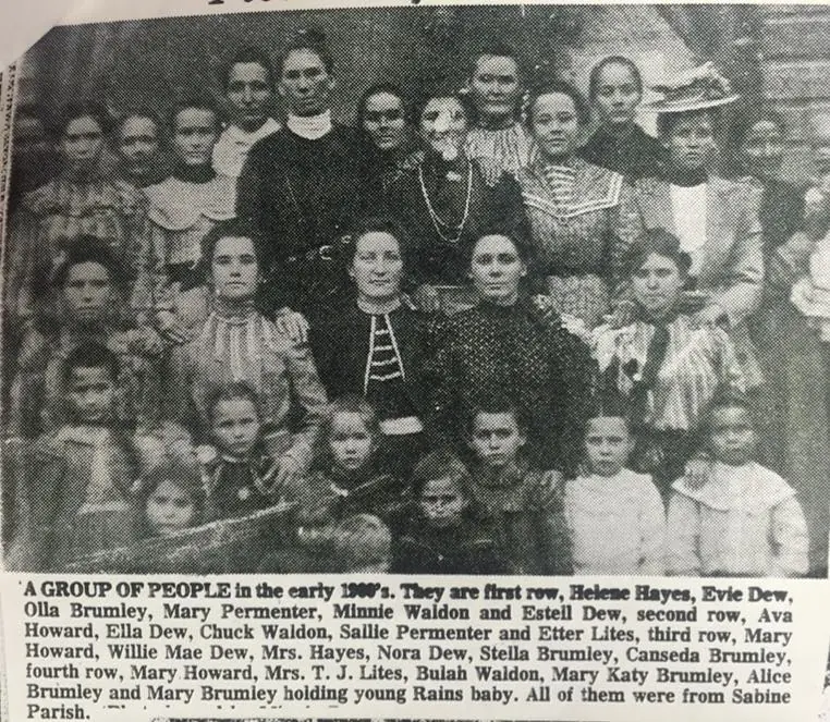 Photograph from the Facebook post “A group in the early 1900s.”