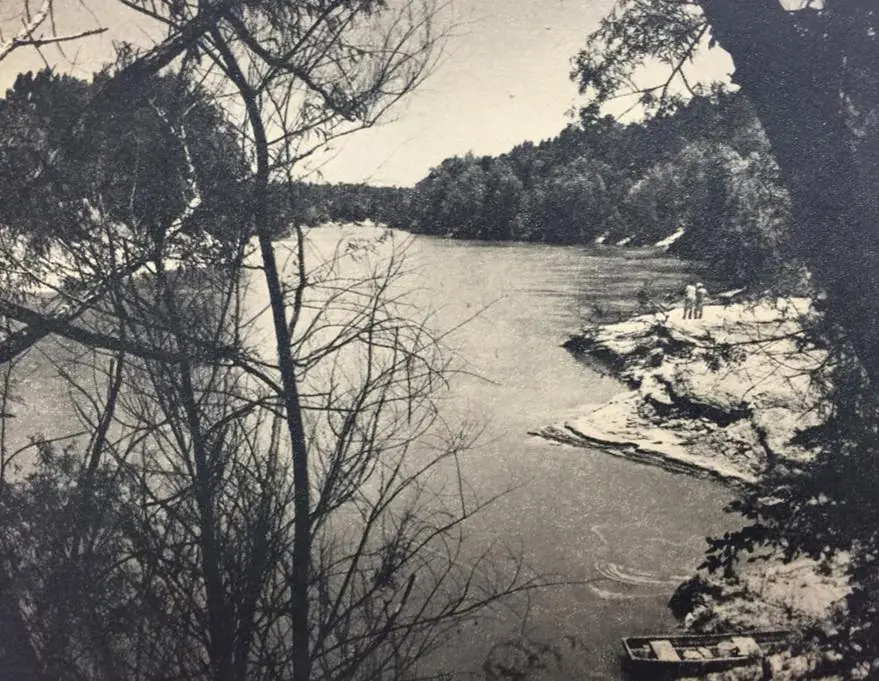Photograph from the Facebook post “Sabine River where Toledo Bend Dam will be built.”