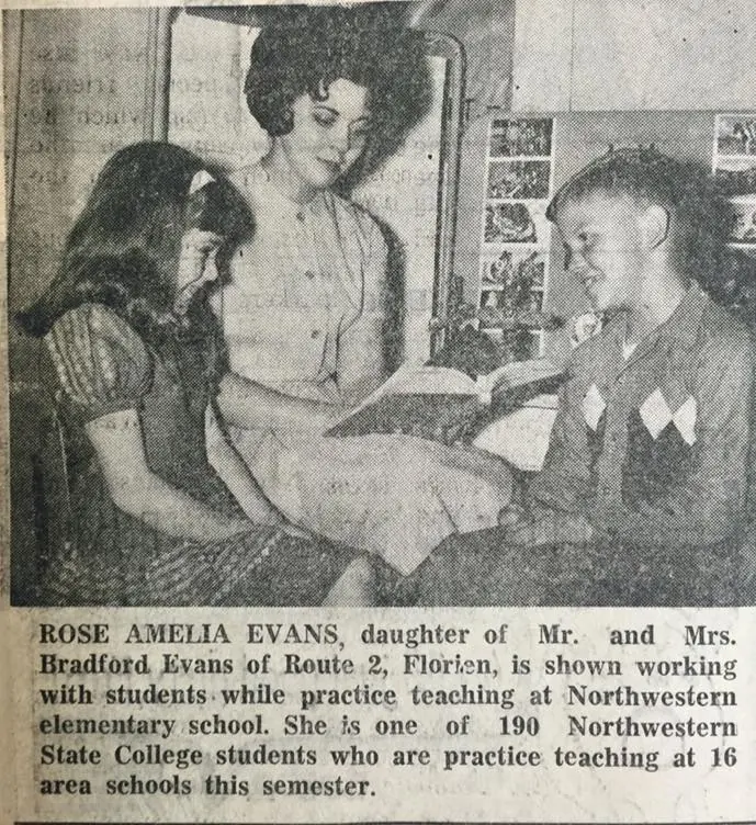 Photograph from the Facebook post “1966, working with students while practice teaching at Northwestern”