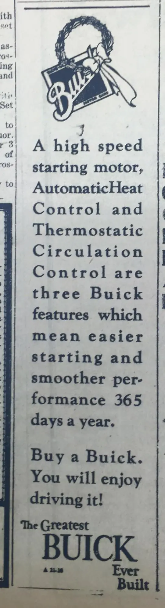 Photograph from the Facebook post “1927 ad in The Sabine Index.”
