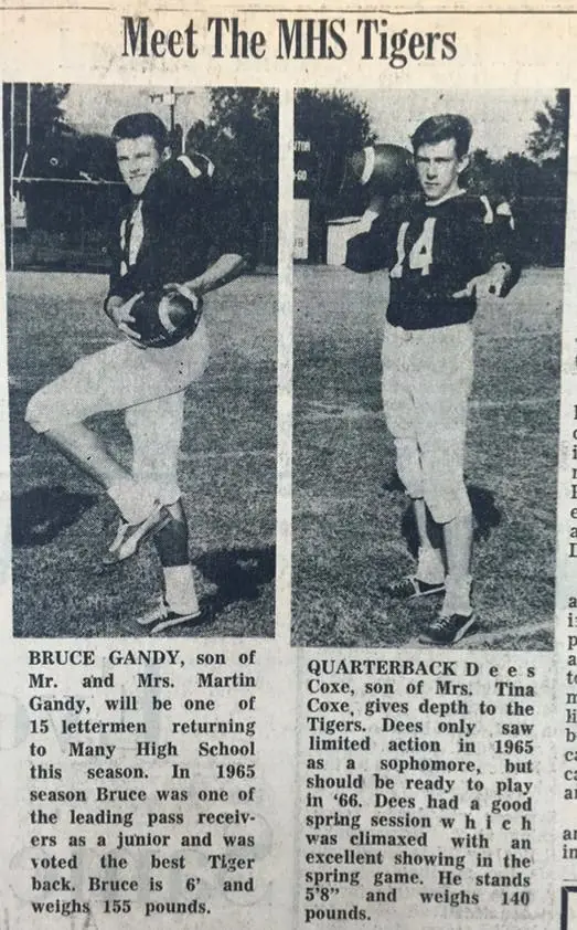 Photograph from the Facebook post “Meet the Many High Tigers, from 1966 #1966ManyTigers #ManyHighSchool”