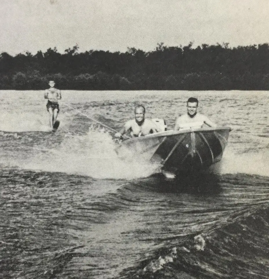 Photograph from the Facebook post “Recreation on Toledo Bend in its early days.”