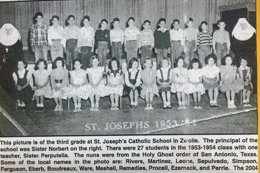 Photograph from the Facebook post “Third graders at St.”