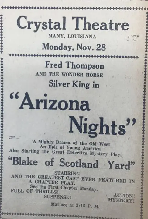 Photograph from the Facebook post “1927 at the Crystal Theater.”