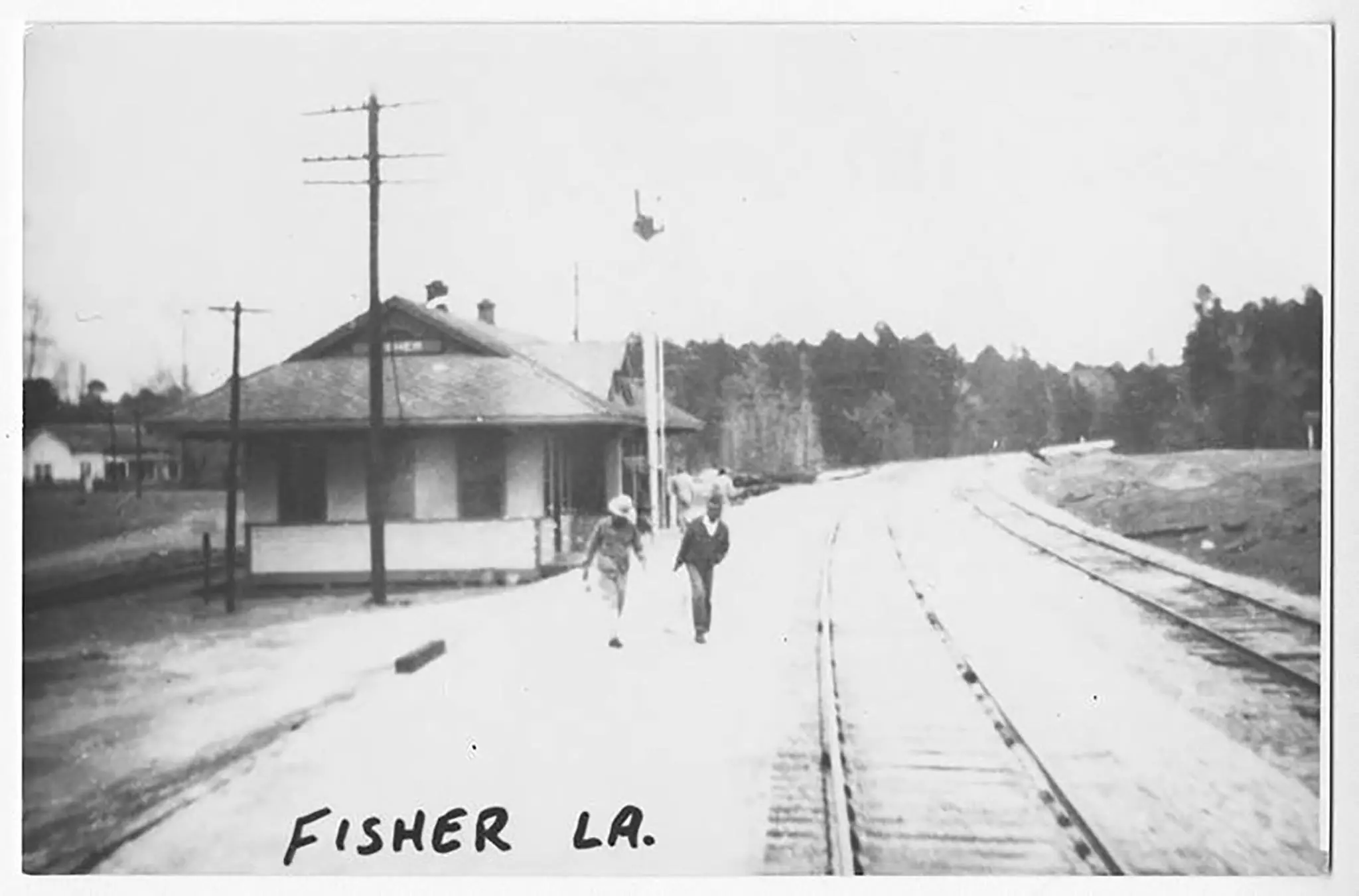 Photograph from the Facebook post “Fisher (between 1940 and 1960?): Kansas City Southern, from Louisiana Digital Library,…”