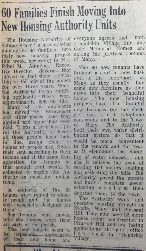 Photograph from the Facebook post “1966, new Housing Authority units”