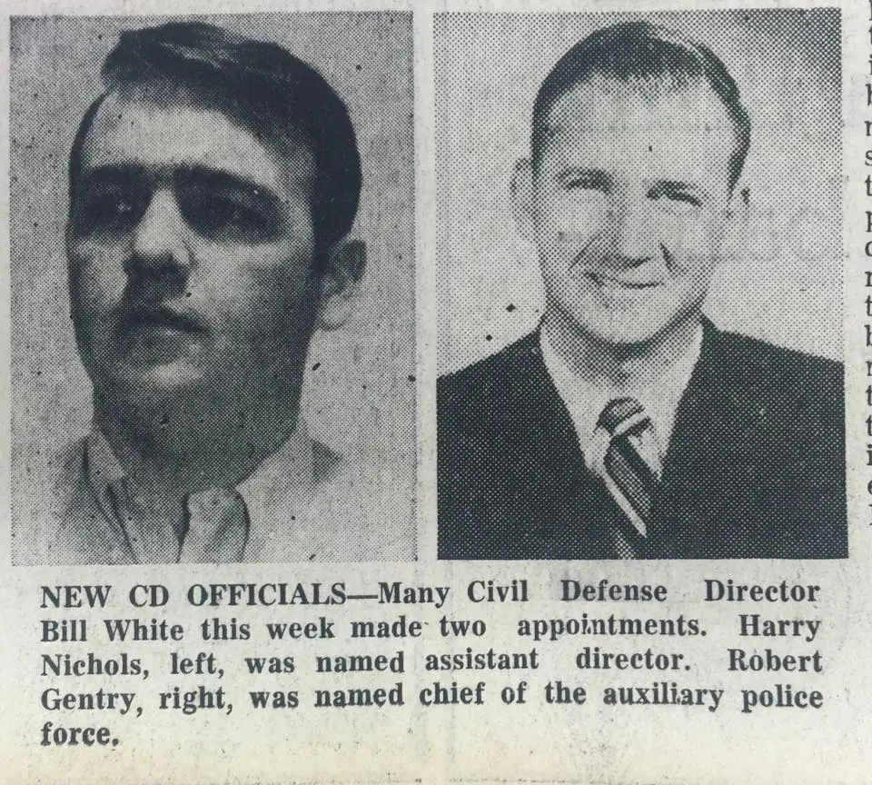 Photograph from the Facebook post “1966, Many Civil Defense officials”