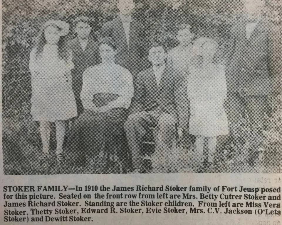 Photograph from the Facebook post “Stoker family in 1910.”