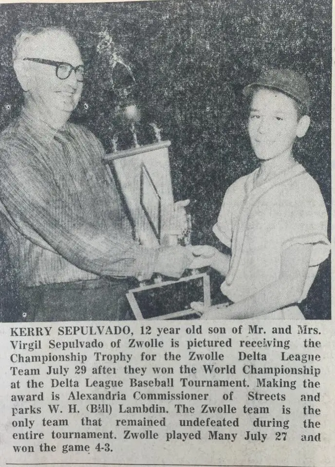 Photograph from the Facebook post “Kerry Sepulvado is baseball champ!”
