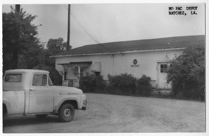 Photograph from the Facebook post “Natchez Railroad Depot, 1966.”