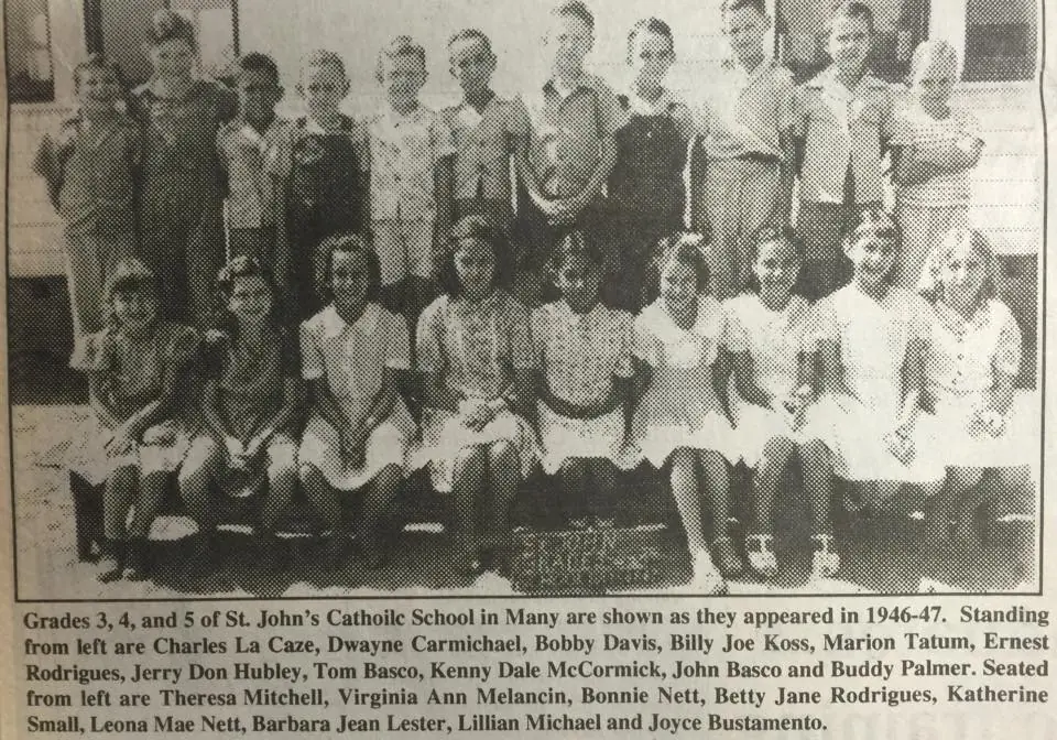 Photograph from the Facebook post “Grades 3, 4, and 5 of St.”