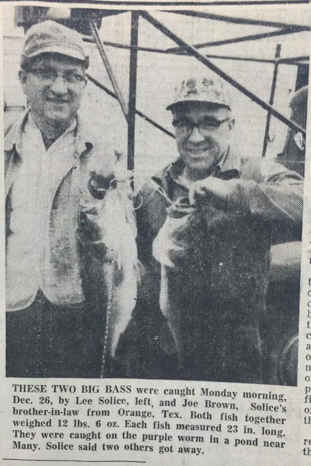 Photograph from the Facebook post “Big catch in January 1967”