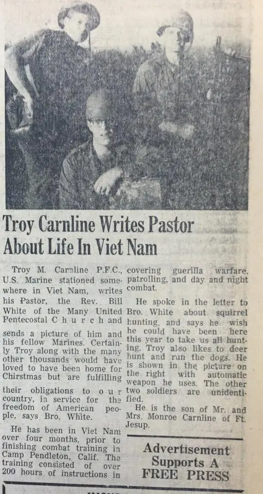 Photograph from the Facebook post “1967, writing about Viet Nam”