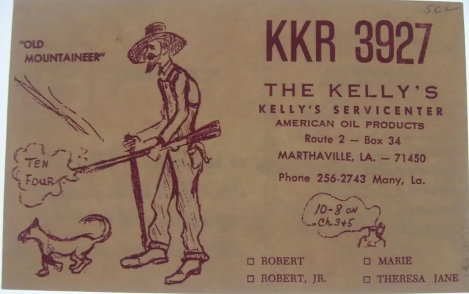 Photograph from the Facebook post “An old service card, for Kelly's Servicenter, American Oil Products out of Marthaville.”