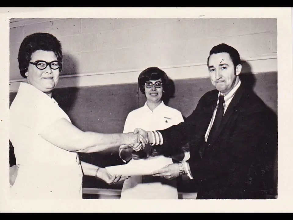 Photograph from the Facebook post “Shared by Connie Bentley Adkins, this photo shows Una Bell Rhodes McComic, of Fort…”
