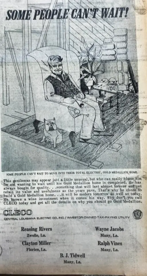 Photograph from the Facebook post “Total electric homes, oh boy!”
