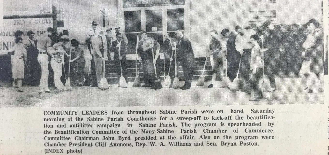 Photograph from the Facebook post “Sweep off campaign at the courthouse, 1967”