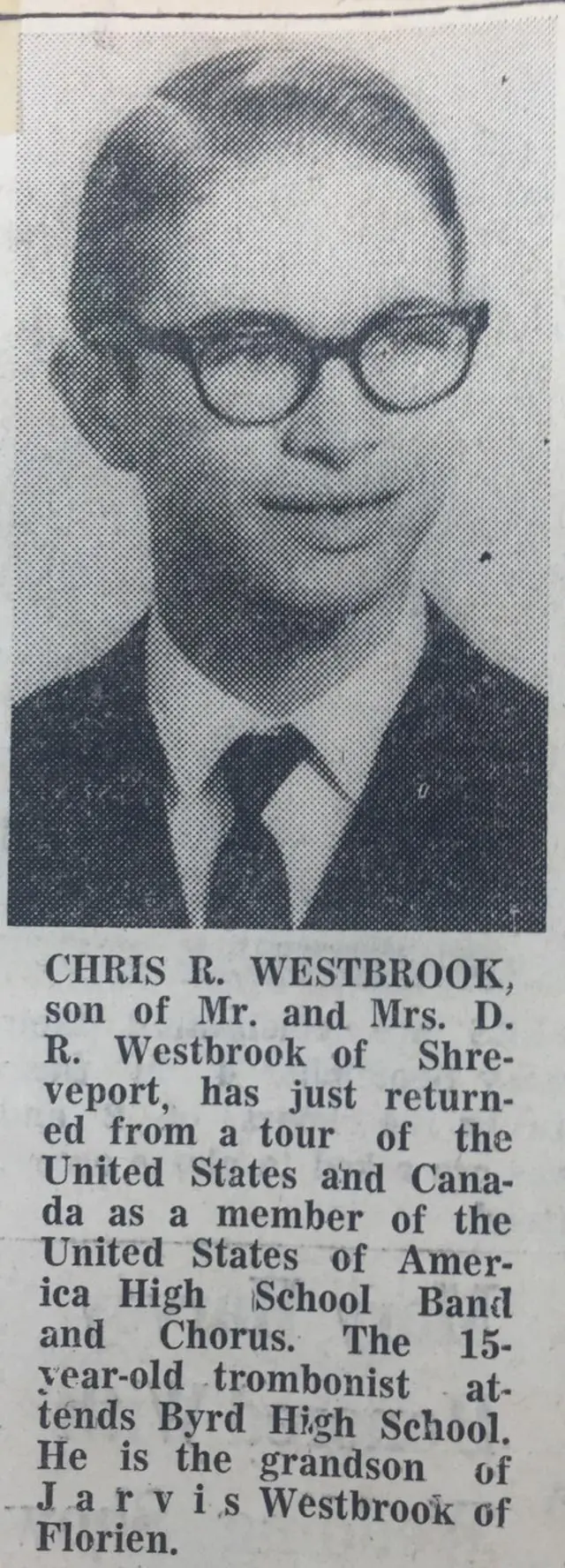 Photograph from the Facebook post “Trombonist Chris Westbrook.”