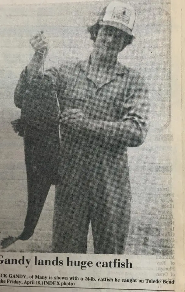 Photograph from the Facebook post “Big catfish!”