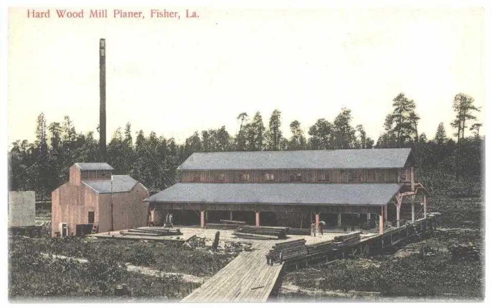 Photograph from the Facebook post “Hard wood mill planer at Fisher sawmill”