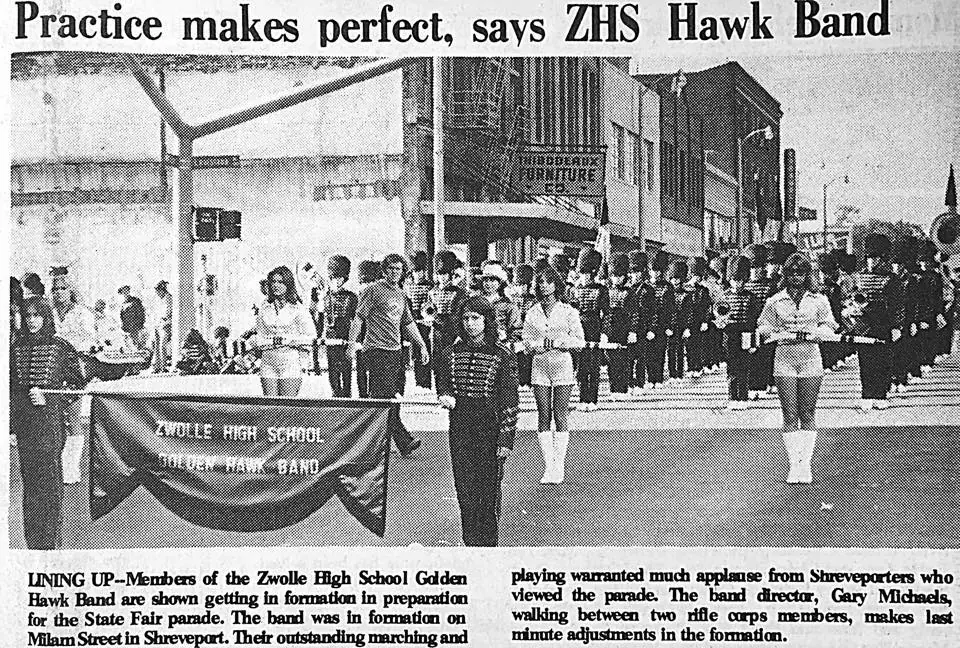 Photograph from the Facebook post “Not sure of the year, Zwolle High band”