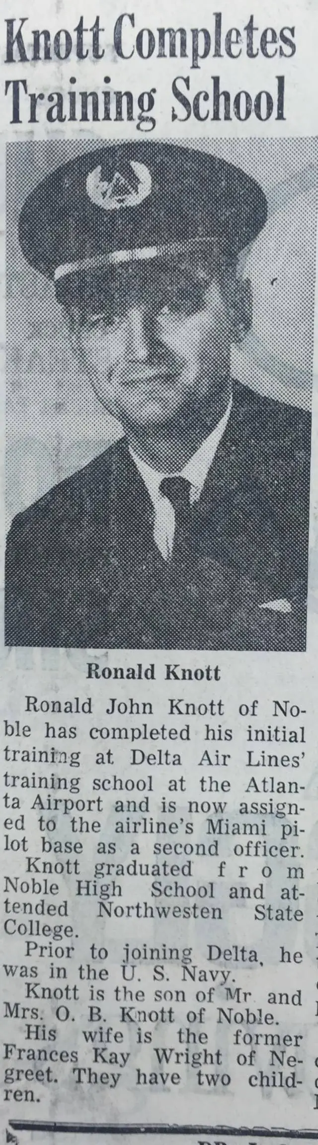 Photograph from the Facebook post “1967, Ronald Knott”