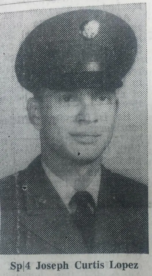 Photograph from the Facebook post “1967, SP/4 Joseph Curtis Lopez in Vietnam”