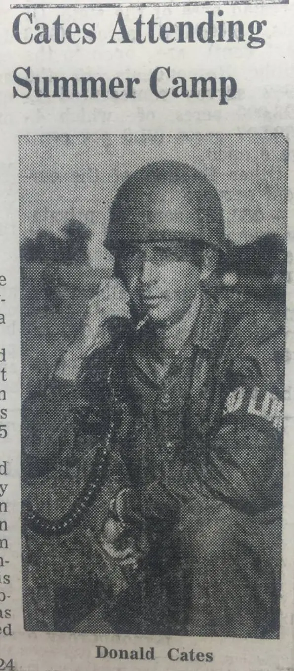 Photograph from the Facebook post “Cates in ROTC, 1967”