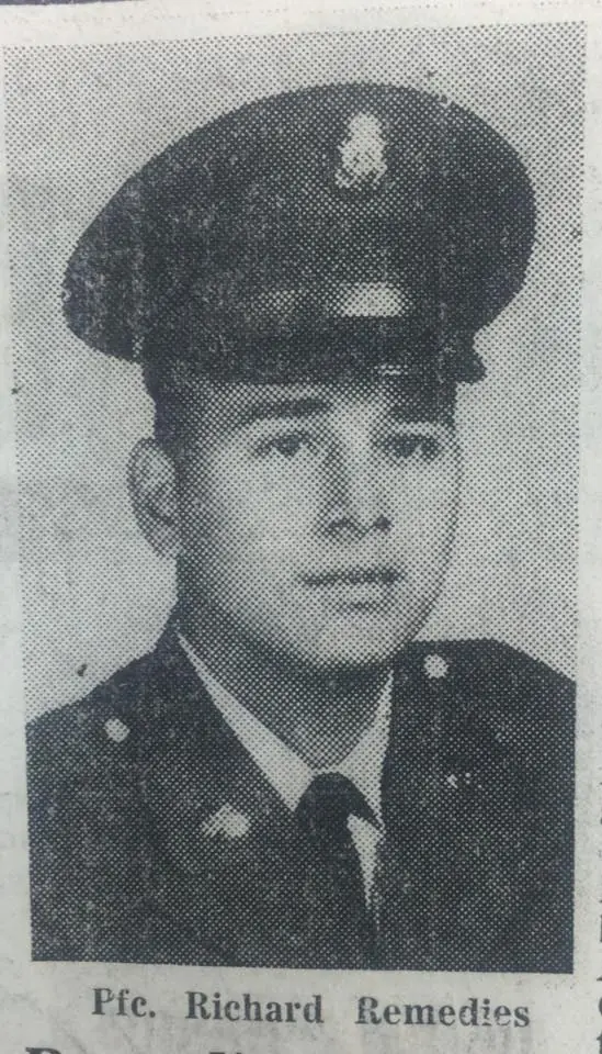 Photograph from the Facebook post “Gave his life for his country, Richard Remedies.”