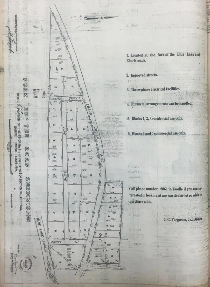 Photograph from the Facebook post “Fork of the Road Subdivision...”