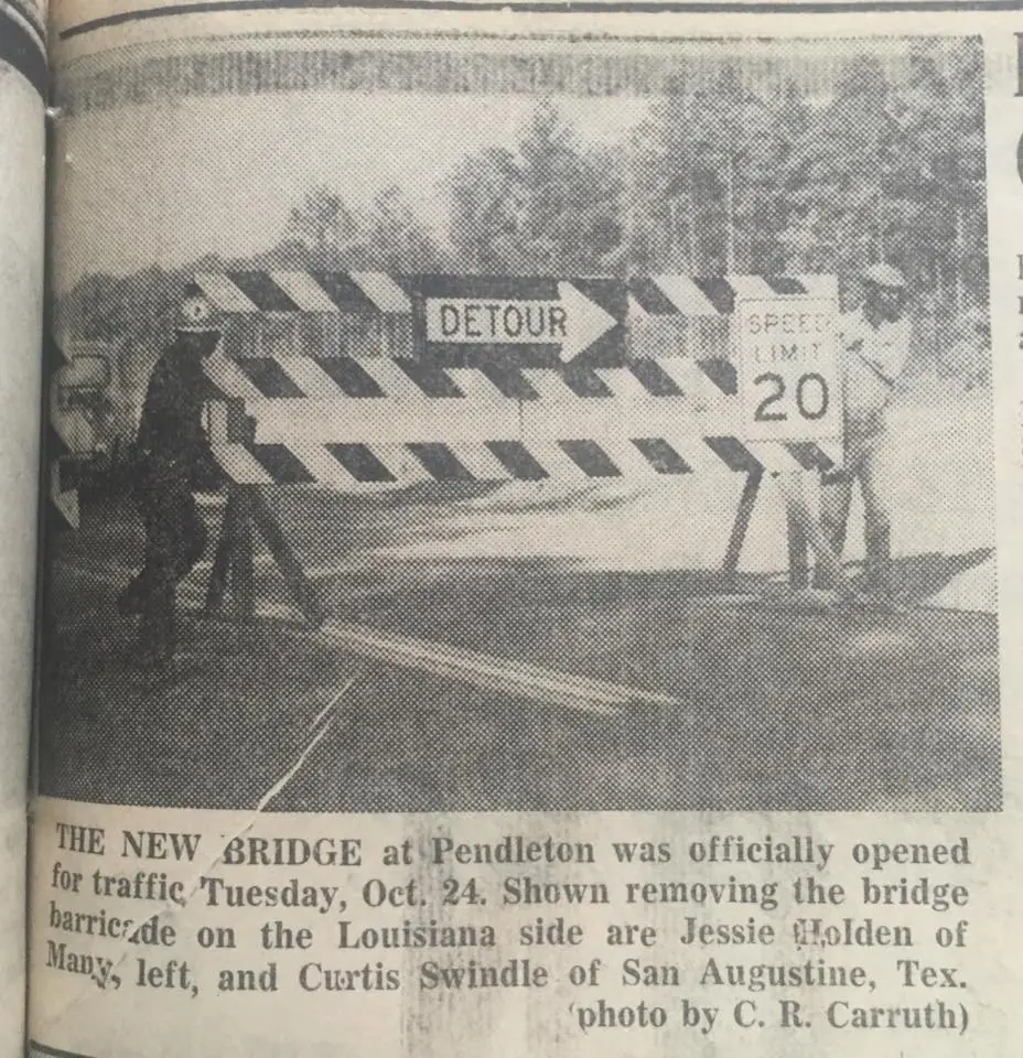 Photograph from the Facebook post “New Pendleton Bridge opens, November 1967”