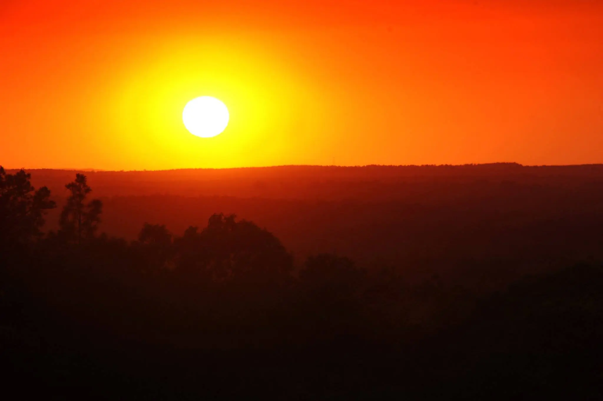 Photograph from the Facebook post “Sunset over Hodges Gardens, looking towards Texas.”