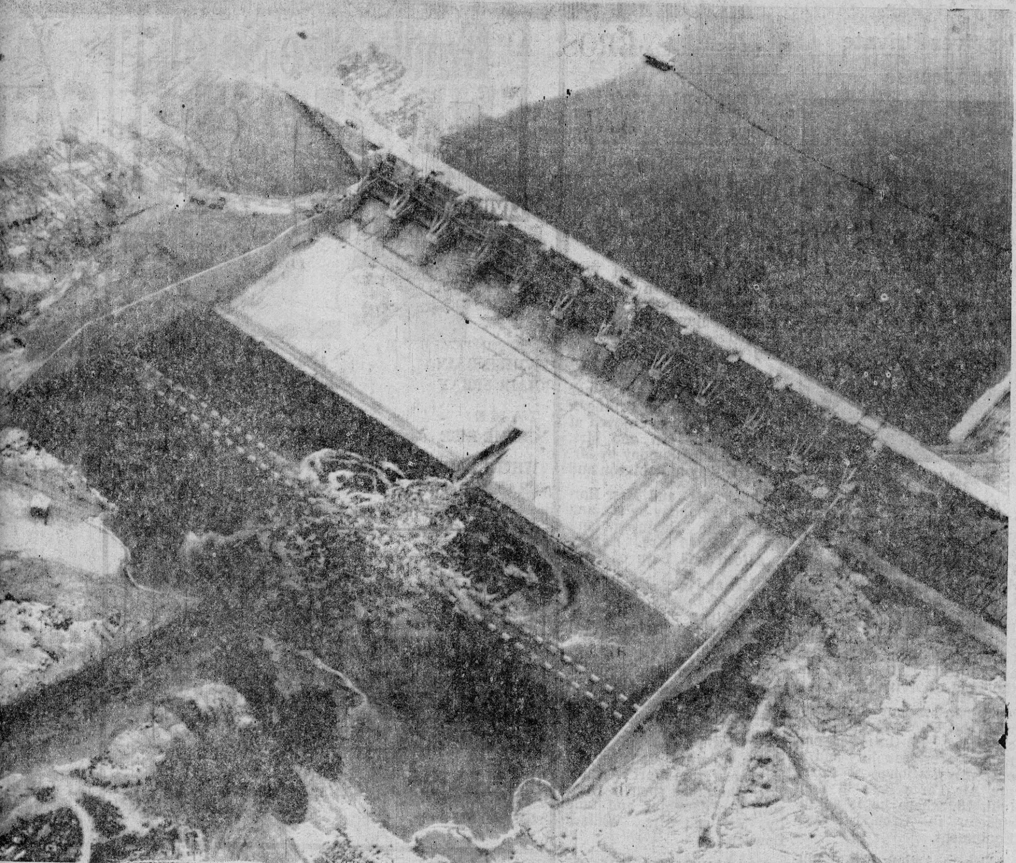 Photograph from the Facebook post “Taken in 1967, shortly after the completion of the construction of the Toledo Bend Dam…”