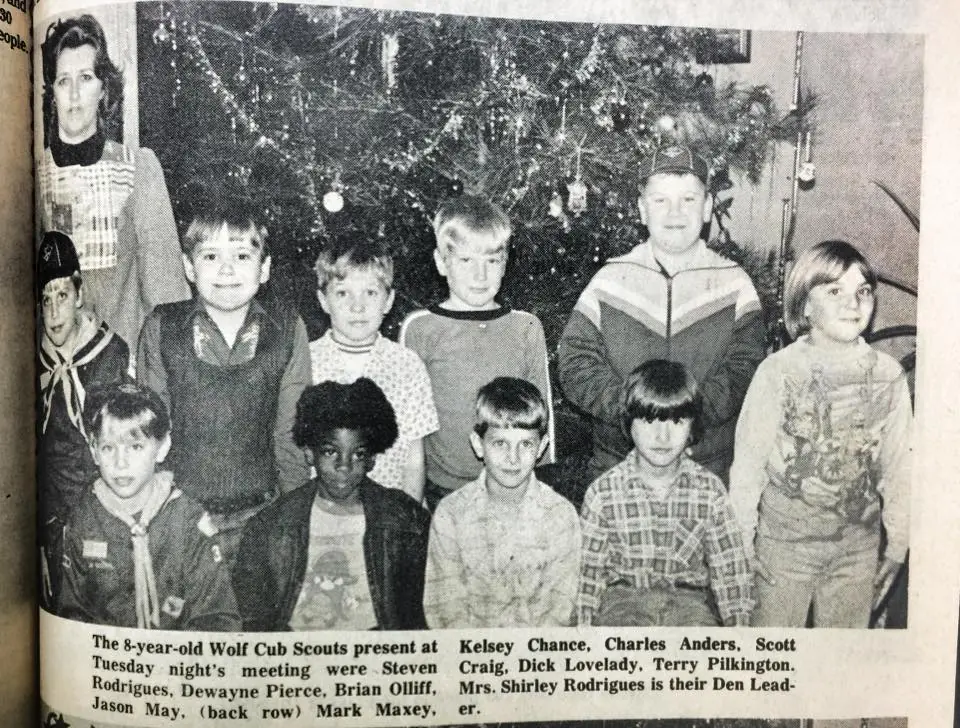 Photograph from the Facebook post “1979 Boy Scout Troop 31”
