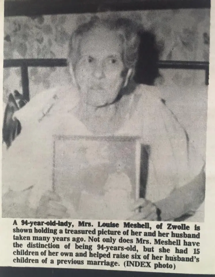 Photograph from the Facebook post “Zwolle woman raised 21 children.”