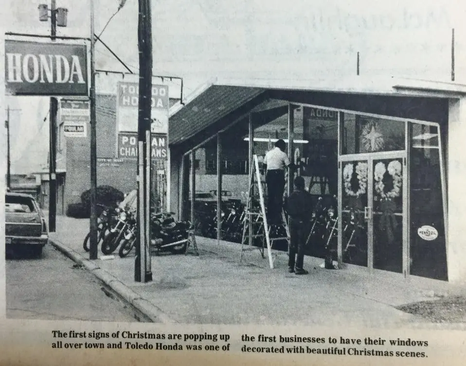 Photograph from the Facebook post “Toledo Honda in 1980”