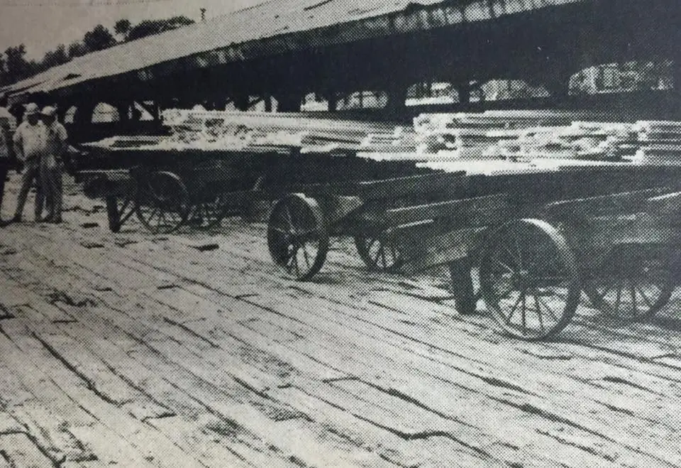 Photograph from the Facebook post “Louisiana Long Leaf Lumber Company, Fisher, Louisiana.”