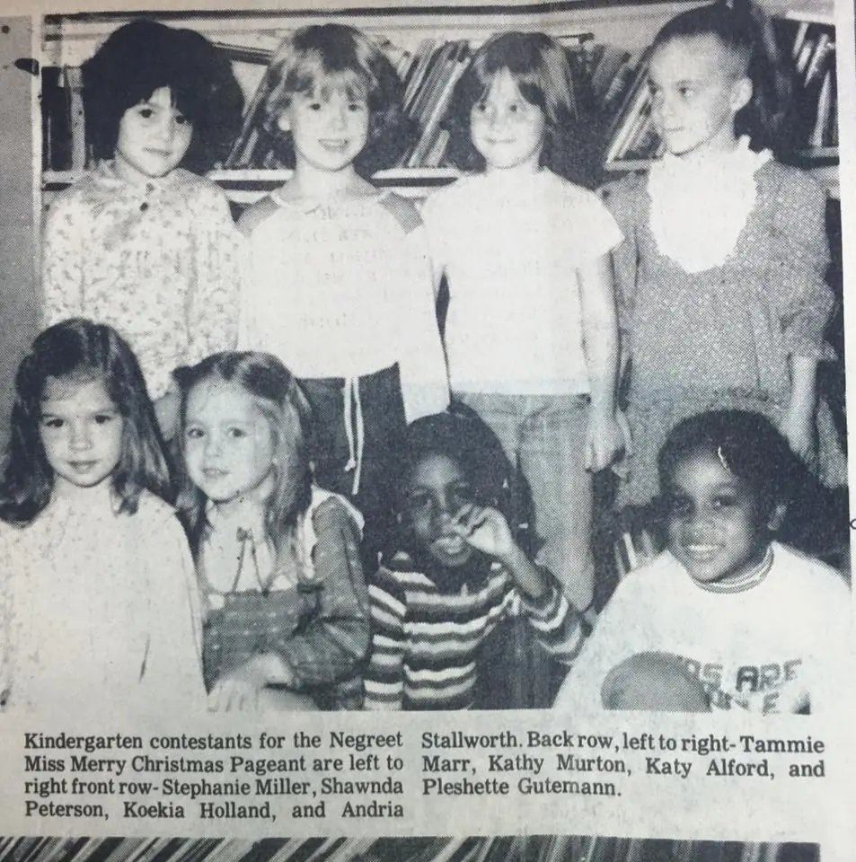Photograph from the Facebook post “Negreet Miss Merry Christmas 1978 #negreetlouisiana #louisianachristmas”