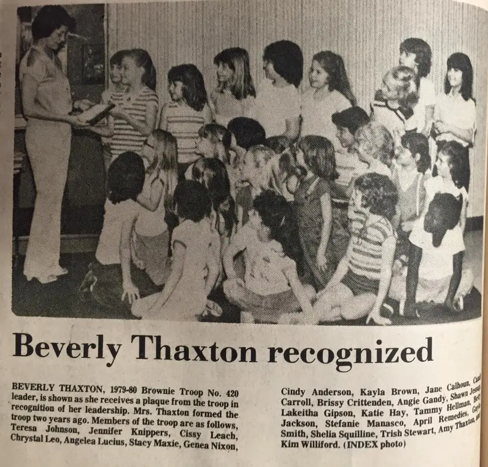 Photograph from the Facebook post “Beverly Thaxton, 1980”