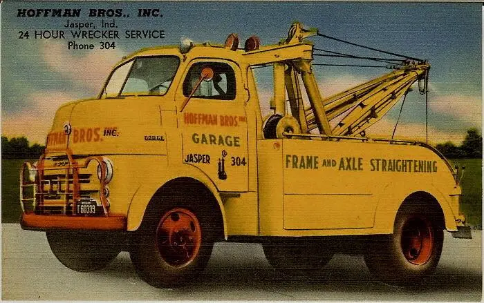 Photograph from the Facebook post “Hoffman Brothers Wrecker Service truck, Jasper, Texas.”