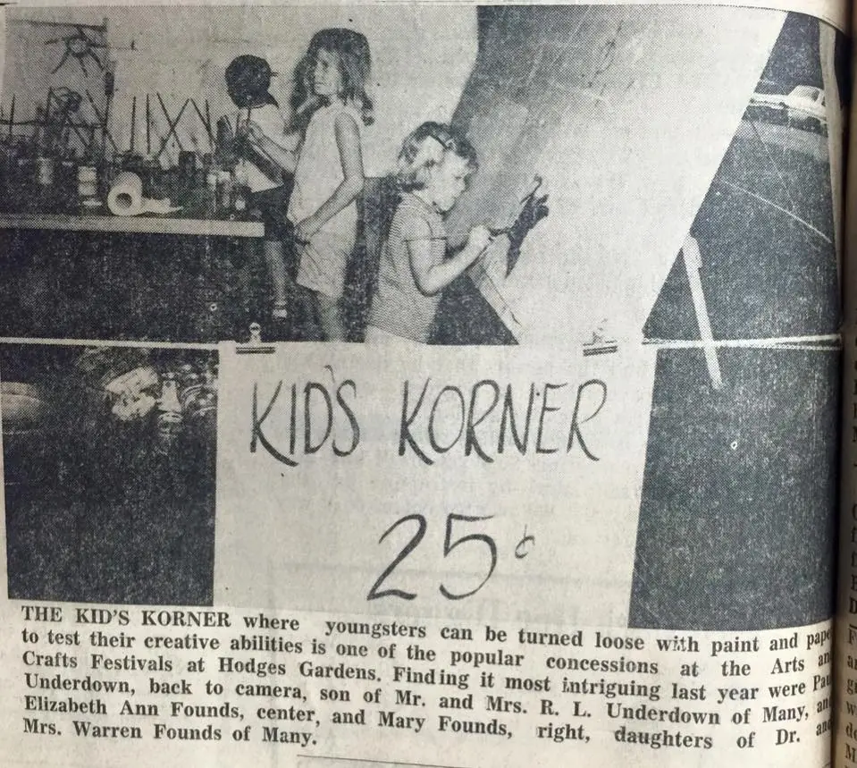 Photograph from the Facebook post “Kids Korner at Hodges Gardens.”