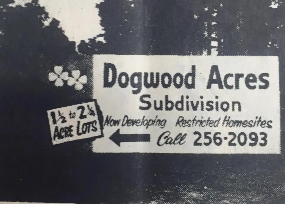 Photograph from the Facebook post “1967, new subdivisions cropping up all over new shoreline of new lake #NewToledoBend”
