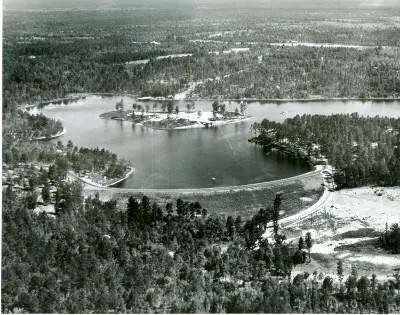 Photograph from the Facebook post “Hodges Gardens under construction.”